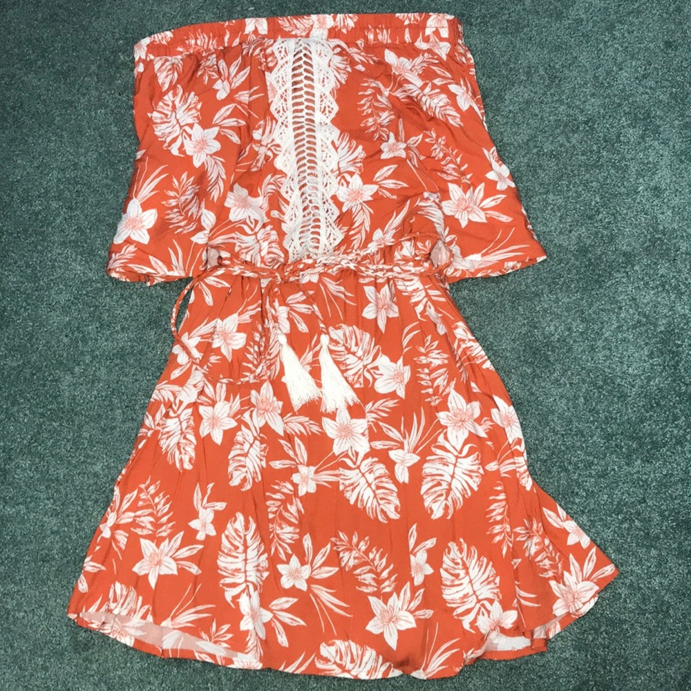 Orange summery dress